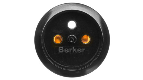 1930/Glas Płytka czołowa gniazda z/u z przesłonami czarny 39657901