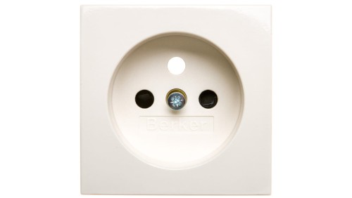 B.Kwadrat Płytka czołowa gniazda z/u z przesłonami kremowy 3965768992