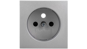 B.Kwadrat/B.7 Płytka czołowa gniazda z/u z przesłonami styków aluminium 3965768994