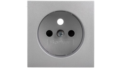 B.Kwadrat/B.7 Płytka czołowa gniazda z/u z przesłonami styków aluminium 3965768994