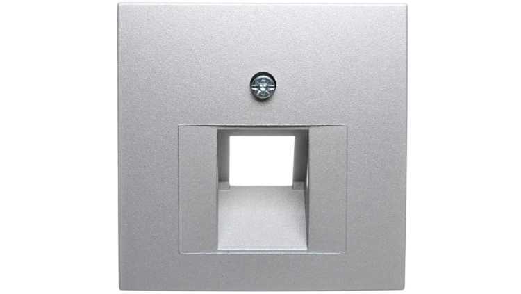 Berker B1/B5/B7 GLAS Plakietka do gniazda teleinformatycznego pojedynczego UAE aluminium 14071404