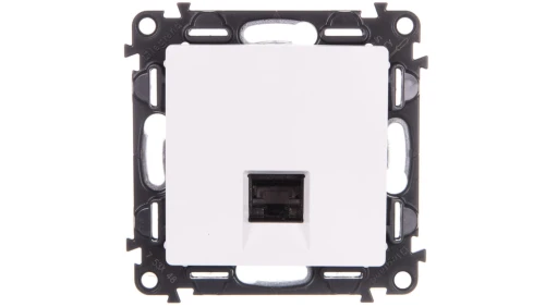 VALENA LIFE Gniazdo komputerowe RJ45 kat.6A STP białe 753148