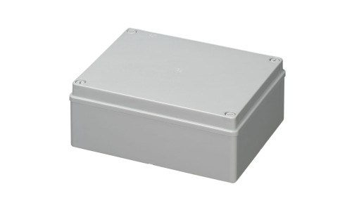 Puszka natynkowa gładka z pokrywą seria 410 IP56 240x190x90 szara EC410C7