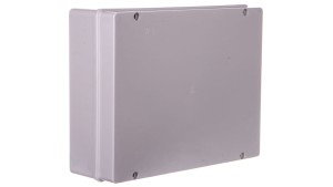 Puszka natynkowa samogasnąca gładka z pokrywą 960 stopni C seria 410A IP56 380x300x120 szara EC410C9A