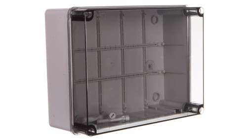 Puszka natynkowa z przeźroczystą pokrywą seria 420 IP65 300x220x120 szara EC420C8