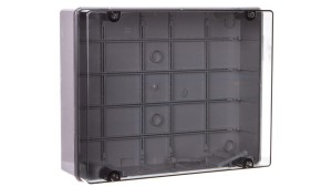 Puszka natynkowa z przeźroczystą pokrywą seria 420 IP65 380x300x120 szara EC420C9