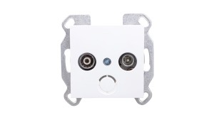 LUMINA2 Gniazdo antenowe RTV standard białe WL3010