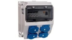 Rozdzielnica stacjonarna LUBLIN 9modułów z zabezpieczeniami 4xGS 16A 250V FI40 IP44 9018012