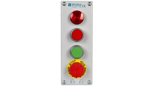 Kaseta kompletna 4-otworowa z nap. LC,KC,KZ,B I 1 przepust M20 24V SP22K4\04-1