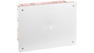 Puszka podtynkowa z pokrywą seria 350 196x152x70 czerwony-biały EC350C6