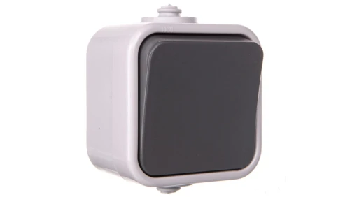 DELFINA Łącznik hermetyczny pojedynczy IP44 szary ŁNH-1D/30