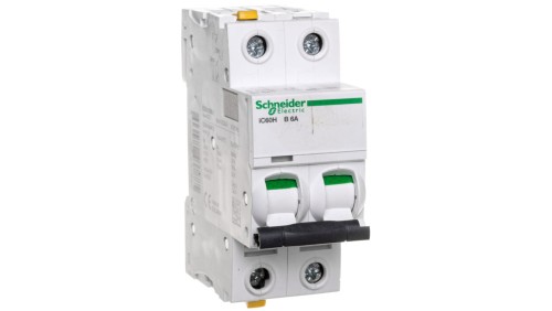 Wyłącznik nadprądowy 2P B 6A 10kA AC iC60H-B6-2 A9F06206
