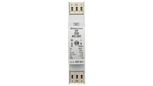 Ogranicznik przepięć dla systemów dwużyłowych 350VDC 2,5kA 1,4kV VF230-AC/DC 5097650