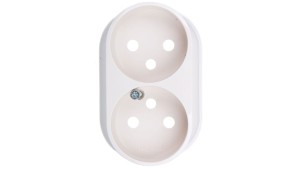 VALENA ALLURE Plakietka gniazda podwójnego z/u kremowy 753996