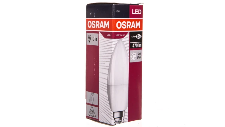 Żarówka LED VALUE CLASSIC B 40 E14 4,9W 470lm 6500K 865 FR non-dim 4052899971066