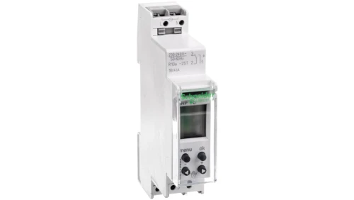 Programator czasowy na szynę DIN 1-kanałowy 24H/7D 18mm 1C 16A CCT15854
