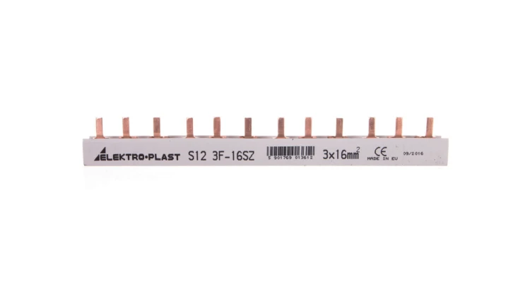 Szyna prądowa typu PIN 3P 16mm2 100A 12 pinów IZS16/3F/12 45.262