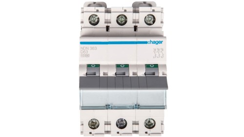 Wyłącznik nadprądowy 3P D 63A 10kA AC NDN363