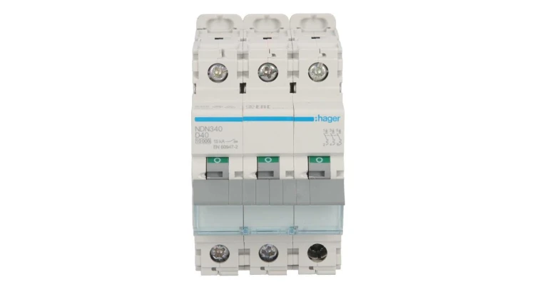 Wyłącznik nadprądowy 3P D 40A 10kA AC MCB NDN340