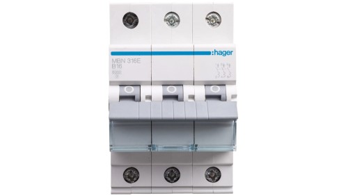Wyłącznik nadprądowy 3P B 16A 6kA AC MBN316E
