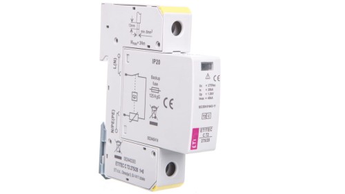 Ogranicznik przepięć typ T2 (C) ETITEC C T2 275/20 1+0 do instalacji mieszkaniowych 002440393