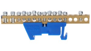 Listwa zaciskowa 14x10mm2 + 2x25mm2 niebieska TH 35-16/25/N 48.565