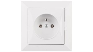 OPAL Gniazdo pojedyncze z/u białe GPt-16 Op