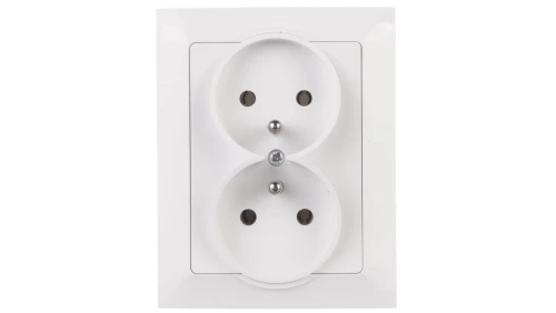 PREMIUM Gniazdo podwójne z/u białe GPt-6 Pr