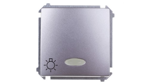 Simon Basic Przycisk /światło/ z podświetleniem, szybkozłącza, stal inox BMS1L.01/21