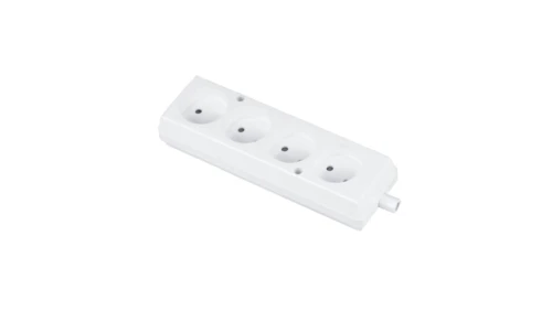 Gniazdo przenośne czterokrotne 16A 2P 250V białe GN-460