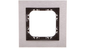 IMPRESJA Ramka pojedyncza szczotkowane aluminium R-1YAC/62/25