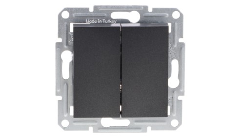 ASFORA Łącznik świecznikowy (z. śrub) bez ramki antracyt EPH0300371