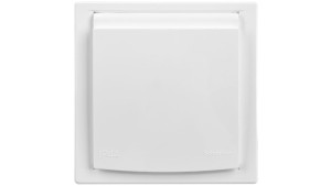 Gniazdo pojedyncze Asfora SCHUKO IP44 białe z ramką EPH3100321