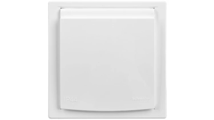 Gniazdo pojedyncze Asfora SCHUKO IP44 białe z ramką EPH3100321