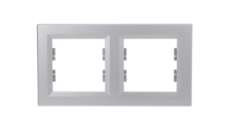ASFORA Ramka 2-krotna pozioma aluminium EPH5800261