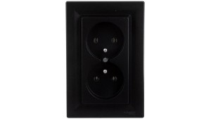 ASFORA Gniazdo 2x2P+PE antracyt EPH9800271