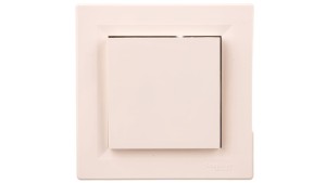 Gniazdo pojedyncze Asfora z/u 2P+Z (Schuko) z klapką kremowe z ramką EPH3100123