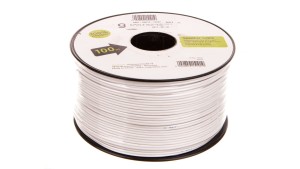 Przewód głośnikowy CU 2x0,5 OFC biały 15101 /100m/