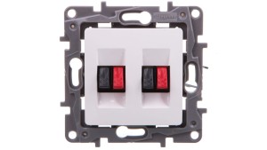 NILOE Gniazdo głośnikowe podwójne białe 764581