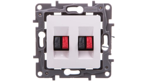 NILOE Gniazdo głośnikowe podwójne białe 764581