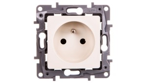 NILOE Gniazdo pojedyncze z/u 16 A 250 V kremowe 764640