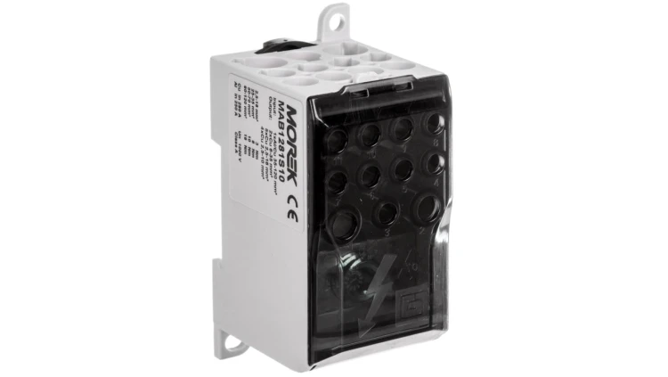 Blok dystrybucyjny - rozdzielczy OJL280A czarny we: 1xAl/Cu 35-120 wy: 2x6-35mm2/5x2,5-16mm2/ 4x2,5-10mm2 1000V MAB1281S10