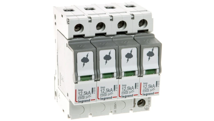 Ogranicznik przepięć Typ T1+T2 4P 12,5kA 1,5kV ON 300 TT, TN (TNC, TNS) 412273