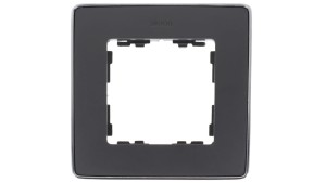 Simon Detail 82 Ramka pojedyncza Detail SELECT-metal GRAFIT / podstawa Chrom 8201610-241
