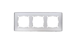 Simon Detail 82 Ramka potrójna Detail SELECT-metal ALUMINIUM / podstawa Chrom 8201630-093