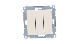 Simon 54 Łącznik potrójny, szybkozłącza, kremowy DW31.01/41