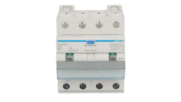 Wyłącznik różnicowo-nadprądowy RCBO 4P C40A 0,03A Typ A 6kA RCBO ADM490C