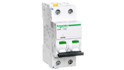 Wyłącznik nadprądowy 1P+N C 25A 10kA AC iC60H-C25-1N A9F07625