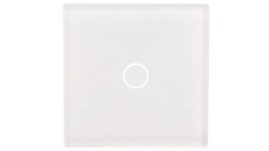 TouchMe Mały panel szklany, łącznik pojedynczy, biały TM530W