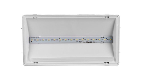 Oprawa awaryjna EXIT L IP65 ECO LED AT 3W 340lm 1h jednozadaniowa biała (brak piktogramu w zestawie) ETL/3W/E/1/SE/AT/WH